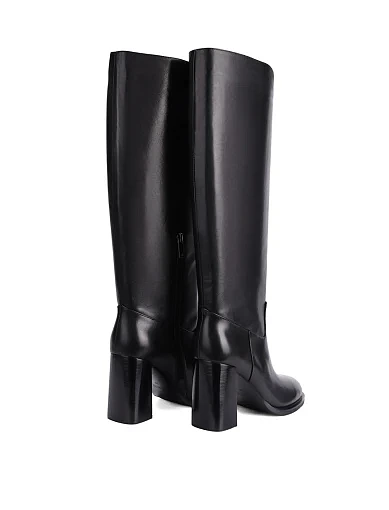 Жіночі чоботи MIRATON шкіряні чорні - фото 4 - Miraton
