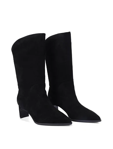 Жіночі черевики MIRATON велюрові чорні - фото 3 - Miraton