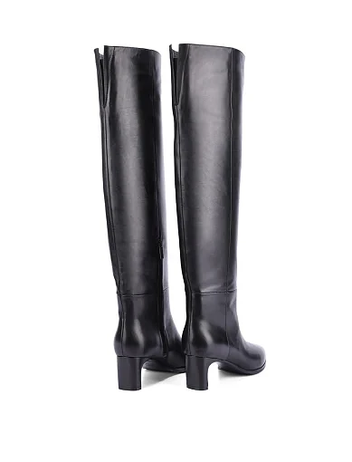 Жіночі ботфорти шкіряні чорні(596H-2008-N550) - фото 4 - Miraton