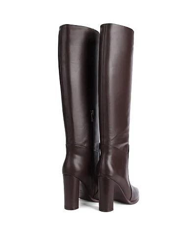 Жіночі чоботи MIRATON шкіряні коричневі - фото 4 - Miraton