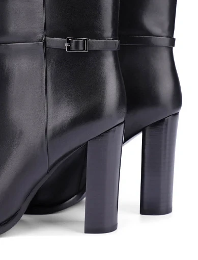 Жіночі чоботи шкіряні чорні - фото 2 - Miraton