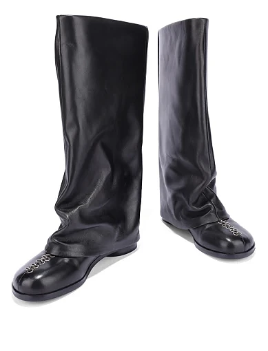 Жіночі чоботи MIRATON шкіряні чорні - фото 3 - Miraton