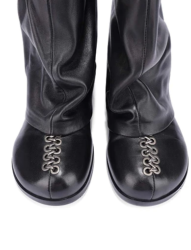 Жіночі чоботи MIRATON шкіряні чорні - фото 6 - Miraton