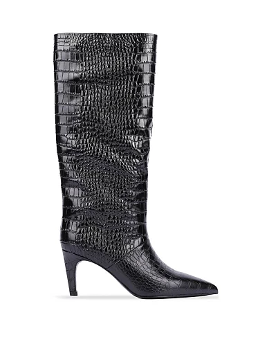 Жіночі чоботи MIRATON шкіряні чорні - фото 2 - Miraton