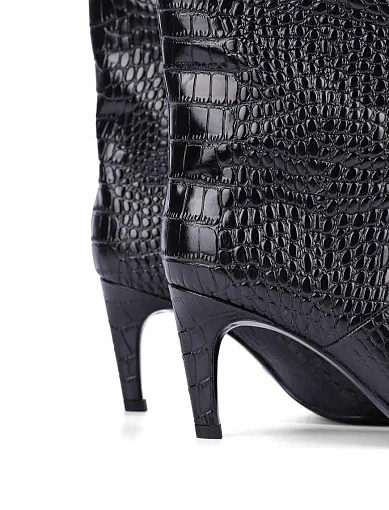 Жіночі чоботи MIRATON шкіряні чорні - фото 3 - Miraton