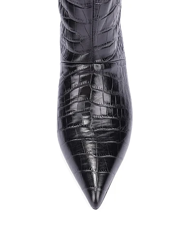 Жіночі чоботи MIRATON шкіряні чорні - фото 6 - Miraton