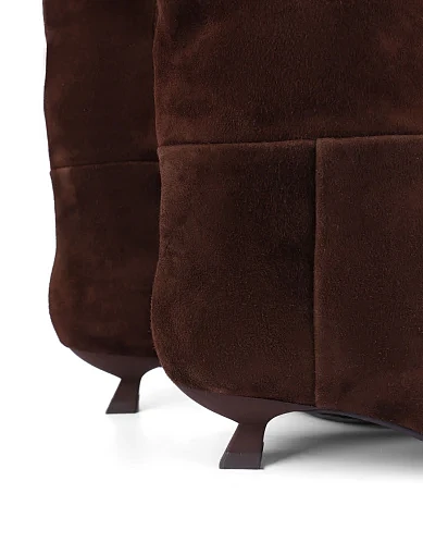 Жіночі чоботи MIRATON велюрові коричневі - фото 2 - Miraton