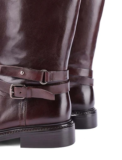 Жіночі чоботи MIRATON шкіряні коричневі - фото 2 - Miraton