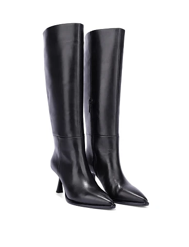 Жіночі чоботи шкіряні чорні(G681-1612) - фото 4 - Miraton