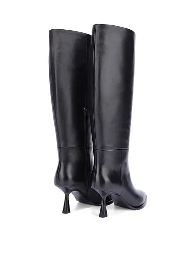 Жіночі чоботи шкіряні чорні(G681-1612) - фото 5 - Miraton