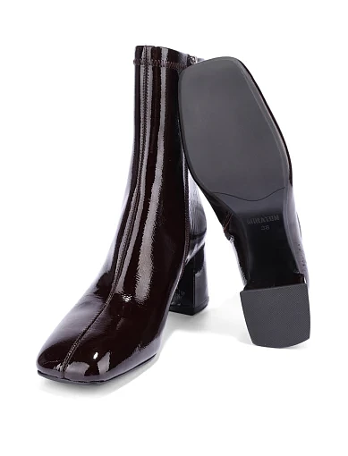 Жіночі черевики MIRATON з наплаку бордові - фото 3 - Miraton