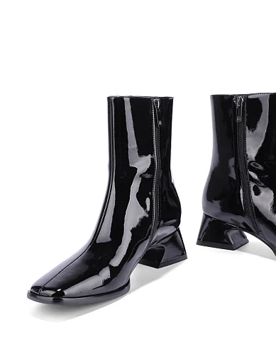 Жіночі черевики MIRATON з наплаку чорні - фото 2 - Miraton