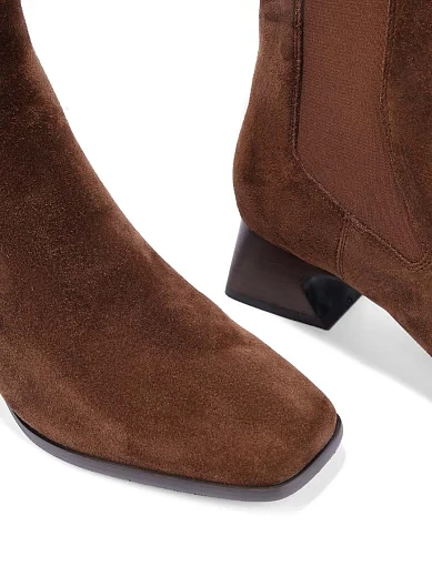 Жіночі черевики MIRATON велюрові коричневі - фото 5 - Miraton