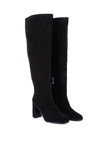 Женские ботфорты Attizzare велюровые черные - фото 3 - Miraton