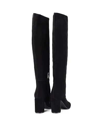 Женские ботфорты Attizzare велюровые черные - фото 4 - Miraton