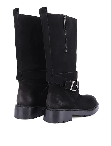 Жіночі черевики MIRATON з нубуку чорні - фото 4 - Miraton