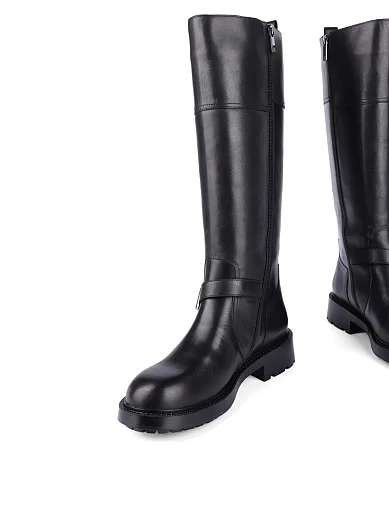 Жіночі чоботи MIRATON шкіряні чорні - фото 2 - Miraton