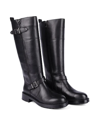 Жіночі чоботи MIRATON шкіряні чорні - фото 3 - Miraton