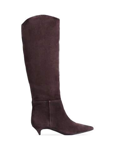Жіночі чоботи MIRATON велюрові коричневі - фото 2 - Miraton