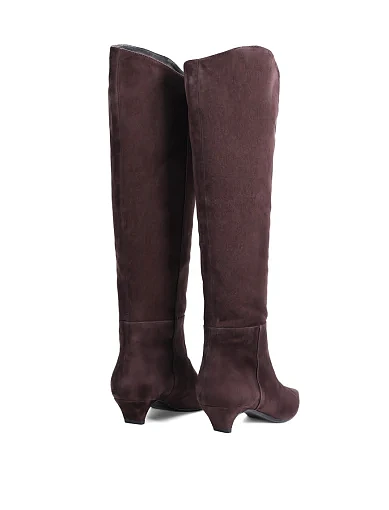 Жіночі чоботи MIRATON велюрові коричневі - фото 5 - Miraton