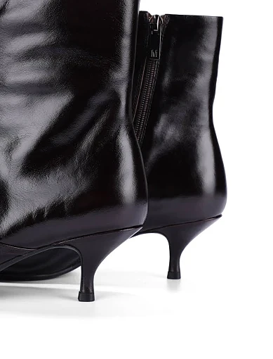 Женские ботинки MIRATON кожаные бордовые - фото 2 - Miraton