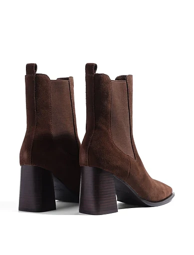 Жіночі черевики MIRATON велюрові коричневі - фото 4 - Miraton