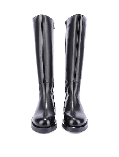 Жіночі чоботи з масляної шкіри чорні - фото 2 - Miraton