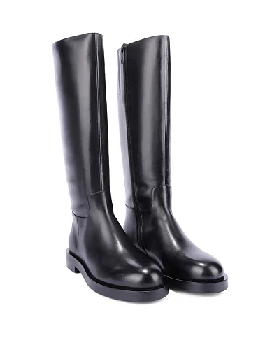 Жіночі чоботи з масляної шкіри чорні - фото 3 - Miraton