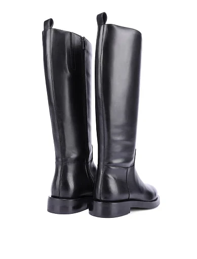 Жіночі чоботи з масляної шкіри чорні - фото 4 - Miraton