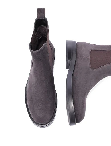 Жіночі черевики челсі MIRATON велюрові сірі - фото 2 - Miraton