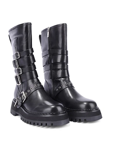 Жіночі черевики MIRATON шкіряні чорні - фото 3 - Miraton