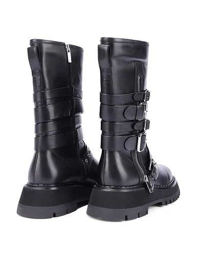 Жіночі черевики MIRATON шкіряні чорні - фото 4 - Miraton