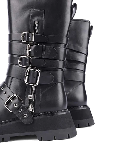 Жіночі черевики MIRATON шкіряні чорні - фото 5 - Miraton