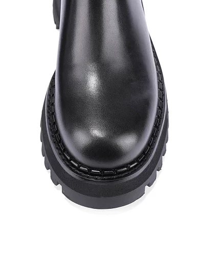 Жіночі черевики челсі MIRATON шкіряні чорні - фото 5 - Miraton