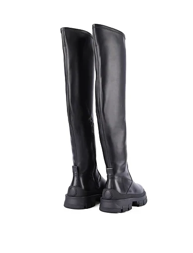 Жіночі ботфорти MIRATON шкіряні чорні - фото 4 - Miraton