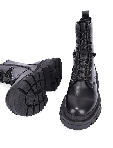 Жіночі черевики MIRATON шкіряні чорні - фото 2 - Miraton