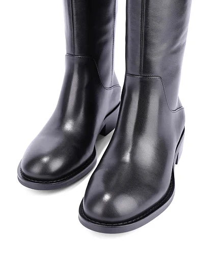 Женские сапоги Attizzare кожаные черные - фото 5 - Miraton