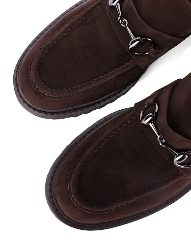 Женские ботинки MIRATON велюровые коричневые - фото 5 - Miraton