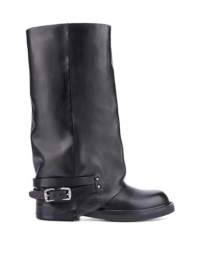 Жіночі чоботи MIRATON шкіряні чорні - фото 2 - Miraton