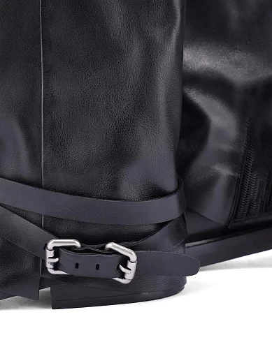 Жіночі чоботи MIRATON шкіряні чорні - фото 3 - Miraton