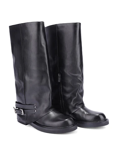 Жіночі чоботи MIRATON шкіряні чорні - фото 4 - Miraton