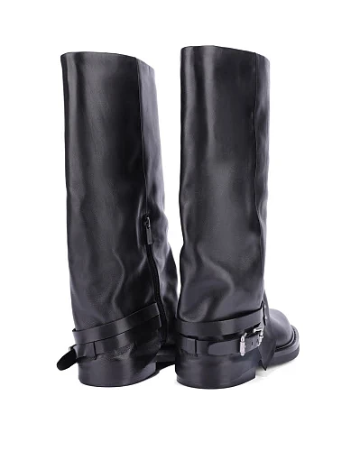 Жіночі чоботи MIRATON шкіряні чорні - фото 5 - Miraton