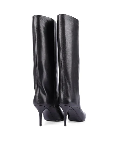 Жіночі чоботи MIRATON шкіряні чорні - фото 4 - Miraton