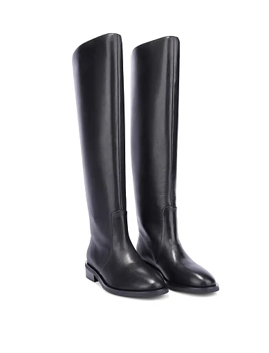 Женские сапоги Attizzare кожаные черные - фото 3 - Miraton