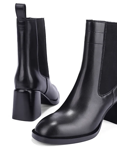 Жіночі черевики челсі MIRATON шкіряні чорні - фото 2 - Miraton