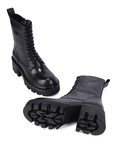 Жіночі черевики MIRATON шкіряні чорні - фото 2 - Miraton