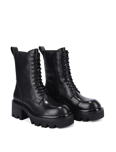 Жіночі черевики MIRATON шкіряні чорні - фото 3 - Miraton