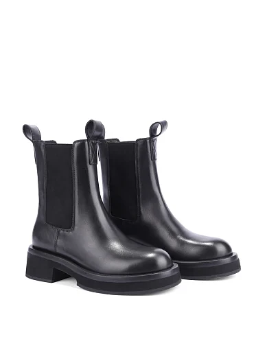 Жіночі черевики челсі MIRATON шкіряні чорні - фото 3 - Miraton