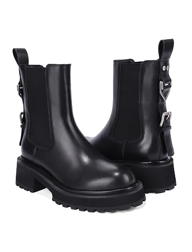 Жіночі черевики челсі MIRATON шкіряні чорні(FT309B-721) - фото 5 - Miraton