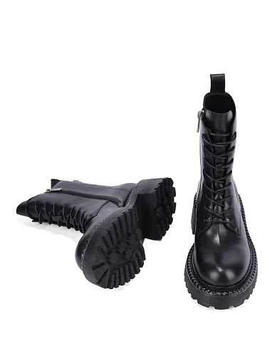 Жіночі черевики MIRATON шкіряні чорні - фото 2 - Miraton